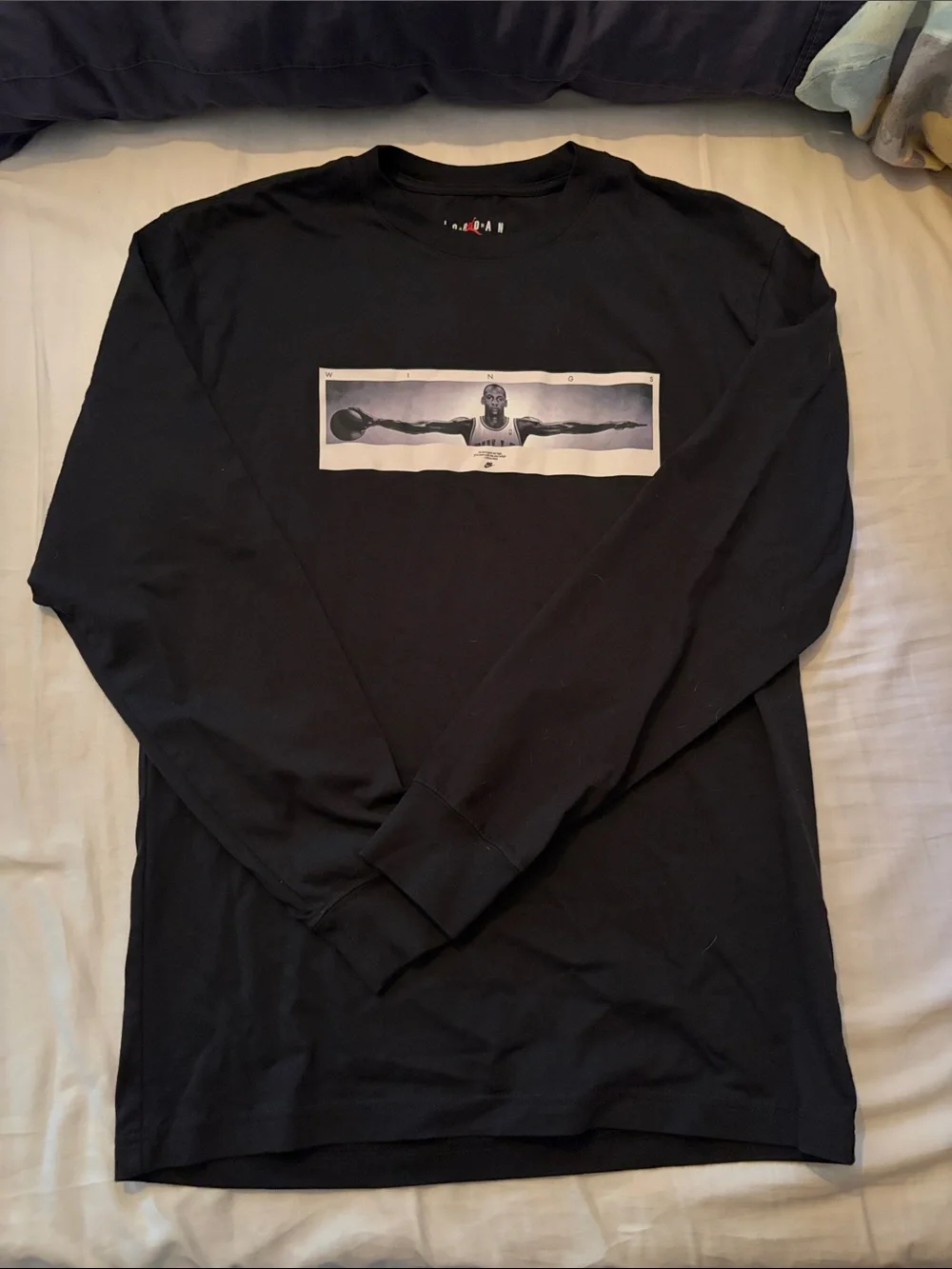 Jordan Black Long-Sleeve Tee with Monochrome Jumpman Graphic